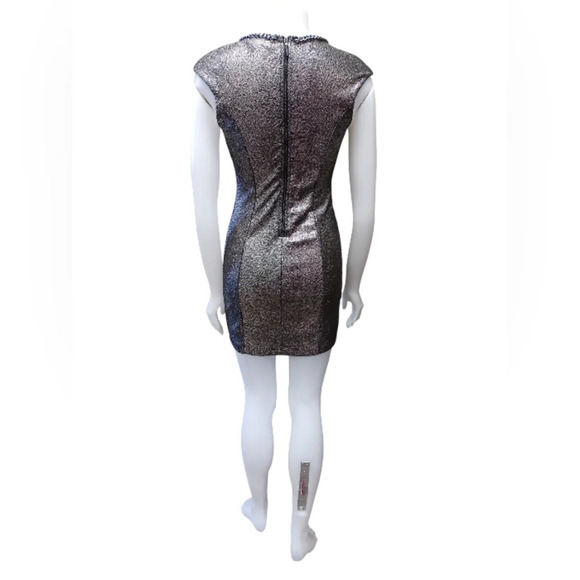 Guess Metallic Body  Con Sleeveless Mini Dress Size Small - Picture 5 of 13